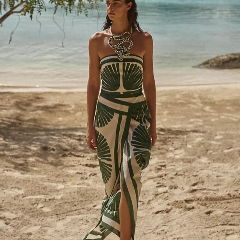 NWT Johanna Ortiz Ancient Peru Dress in Green Size 2